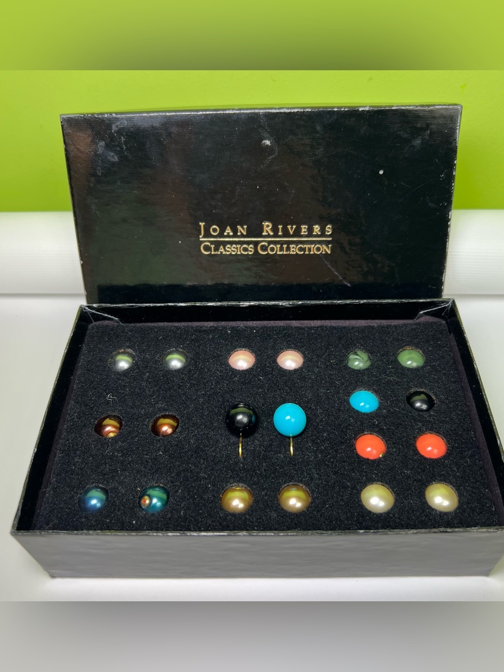 Joan Rivers Gold-Tone Leverback Earrings with 10 Interchangeable Faux PearlPairs